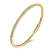 14K Yellow Gold Two Row Diamond Bangle - BG4009-62Y45JJ-Gabriel & Co.-Renee Taylor Gallery