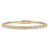 14K Yellow Gold Two Row Diamond Bangle - BG4009-65Y45JJ-Gabriel & Co.-Renee Taylor Gallery