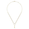 14K Yellow Gold Two Strand Diamond Bar and Bujukan Beaded Pendant Necklace - NK5959Y45JJ-Gabriel & Co.-Renee Taylor Gallery