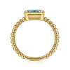 14K Yellow Plain Gold Bujukan And Blue Topaz Stackable Ring - LR52684Y4JBT-Gabriel & Co.-Renee Taylor Gallery