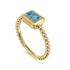 14K Yellow Plain Gold Bujukan And Blue Topaz Stackable Ring - LR52684Y4JBT-Gabriel & Co.-Renee Taylor Gallery