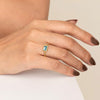 14K Yellow Plain Gold Bujukan And Blue Topaz Stackable Ring - LR52684Y4JBT-Gabriel & Co.-Renee Taylor Gallery