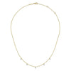 14K Yellow-White Gold Chain Necklace with Diamond Drops - NK6469M45JJ-Gabriel & Co.-Renee Taylor Gallery