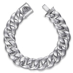 14mm Sterling Silver Flat Heavy Chain Bracelet - TBM4810SVJJJ-Gabriel & Co.-Renee Taylor Gallery