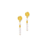 Rosemaria Gold Freshwater Pearl Earrings-Bernd Wolf-Renee Taylor Gallery