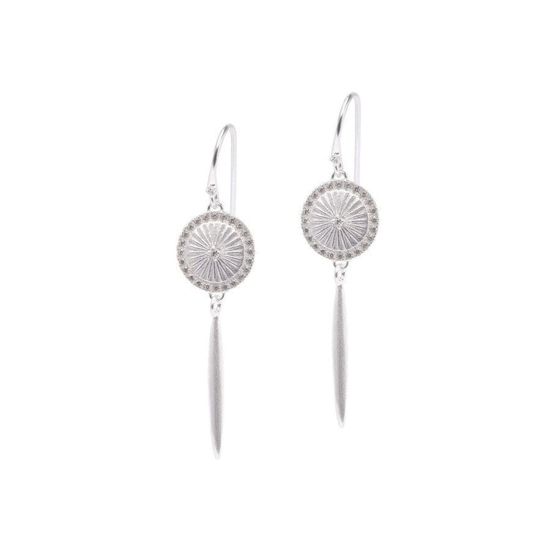 Sonnela Sterling Silver Zirconia Earrings-Bernd Wolf-Renee Taylor Gallery