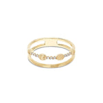 "ÉLITE" Gold Boules & Diamonds Bars Double-Band Ring- AS20-583-Nanis-Renee Taylor Gallery