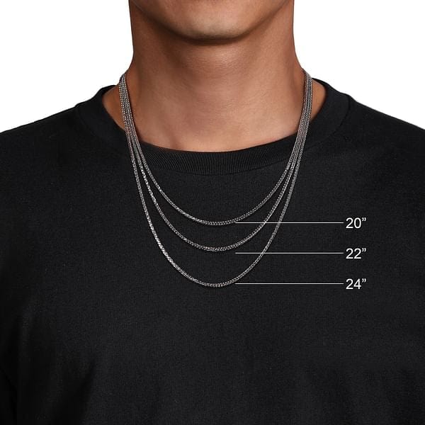 925 Sterling Silver Hollow Men's Link Chain Necklace - NKM6767-Gabriel & Co.-Renee Taylor Gallery