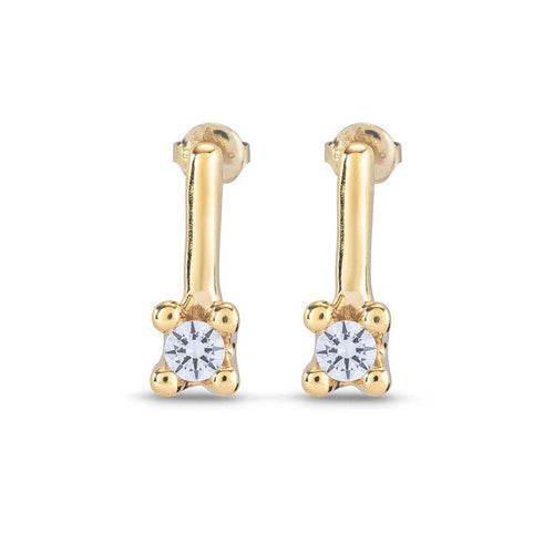 Divine 18K Gold Plated Earrings - PEN0952BLNORO0U-UNO de 50-Renee Taylor Gallery