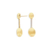 "Élite" Gold Boules Connected with a Diamonds Bar Earrings-Nanis-Renee Taylor Gallery