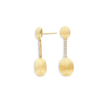 "Élite" Gold Boules Connected with a Diamonds Bar Earrings-Nanis-Renee Taylor Gallery