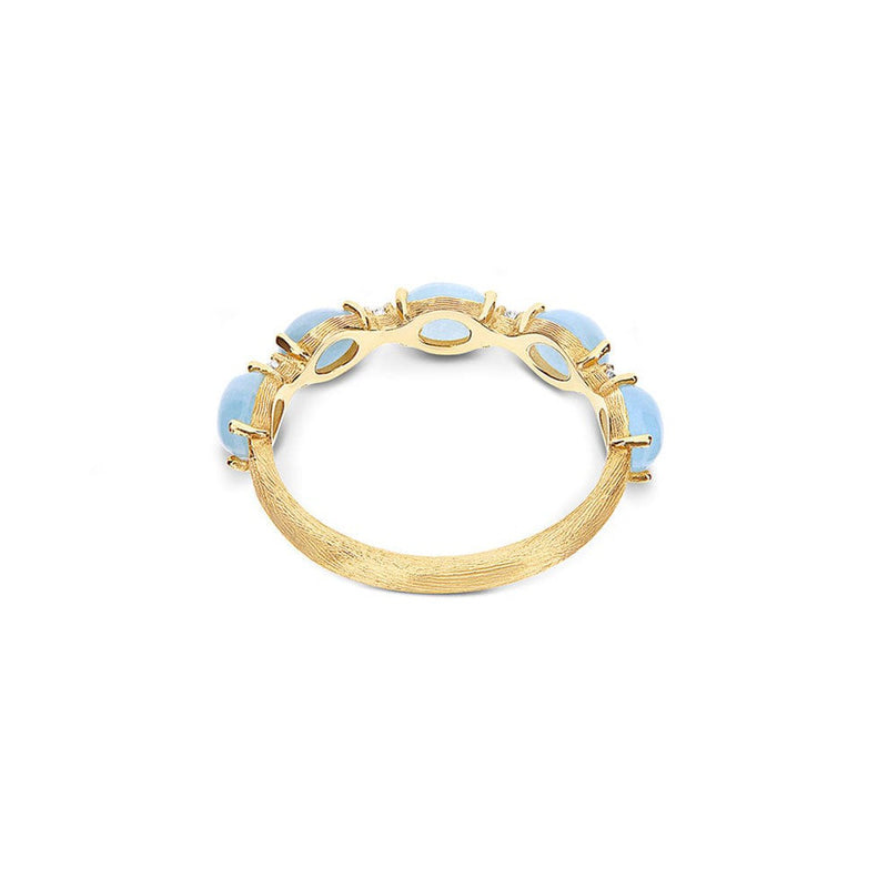 "AZURE" Gold, Diamonds & Aquamarine Boules Ring - AS2-597-Nanis-Renee Taylor Gallery