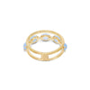 "AZURE" Gold, Diamonds & Aquamarine Double-Band Ring - AS3-597-Nanis-Renee Taylor Gallery