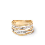 18K Marrakech Onde Multi Strand Diamond Ring - AG349 B YW M5-Marco Bicego-Renee Taylor Gallery