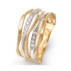 18K Marrakech Onde Multi Strand Diamond Ring - AG349 B YW M5-Marco Bicego-Renee Taylor Gallery