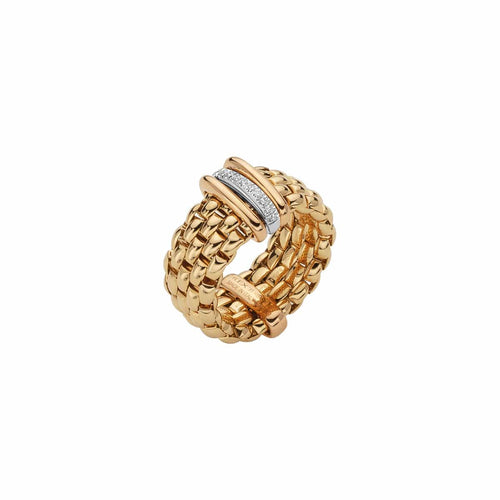 Flex'it PANORAMA 18K Yellow Gold 3.65mm Ring with Diamonds-FOPE-Renee Taylor Gallery