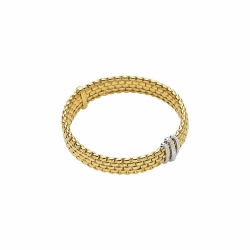 Flex'it PANORAMA 18K Yellow Gold 3.65mm Bracelet with Diamonds-FOPE-Renee Taylor Gallery