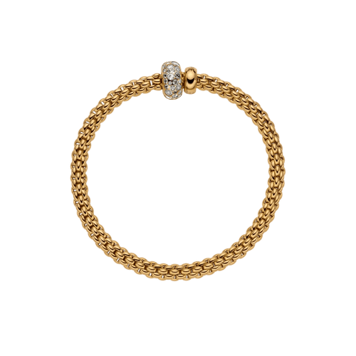 Flex'it SOLO 18K Yellow Gold 4.9mm Bracelet with Diamonds-FOPE-Renee Taylor Gallery