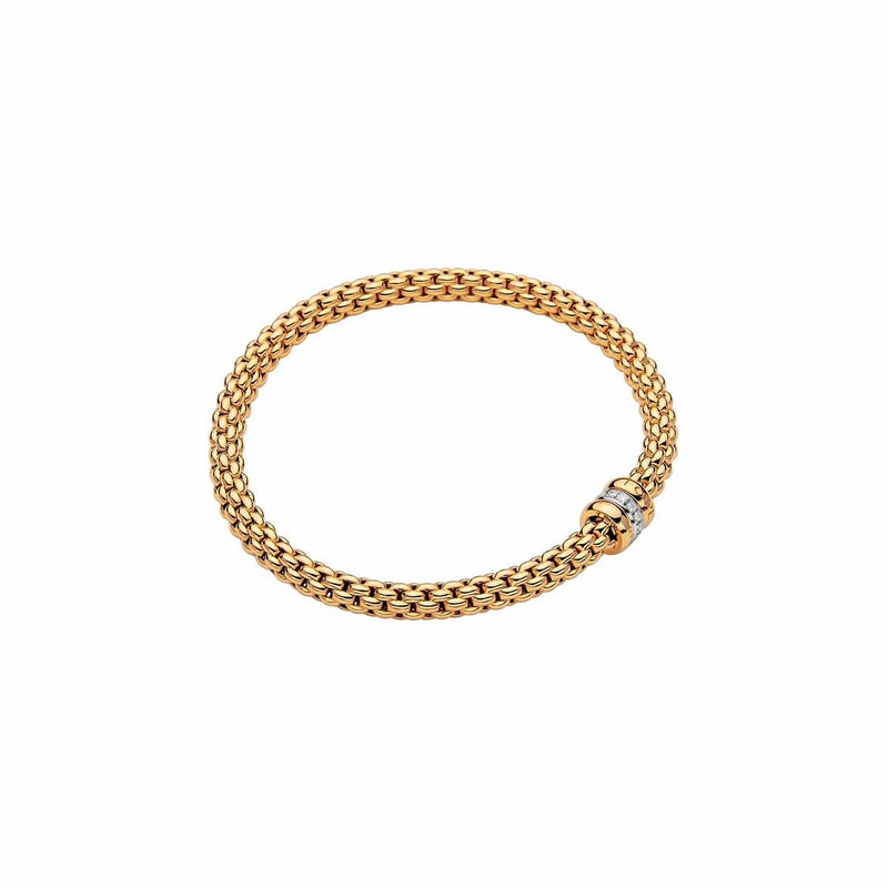 Flex'it SOLO 18K Yellow Gold 4.9mm Bracelet with Diamonds-FOPE-Renee Taylor Gallery