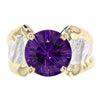 14K Gold & Crystalline Silver Princess-Cut Amethyst Split Taper Ring-Shelli Kahl-Renee Taylor Gallery