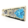 14K Gold & Crystalline Silver Trillion-Cut Swiss Blue Topaz Tapered Square Ring-Shelli Kahl-Renee Taylor Gallery