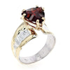 14K Gold & Crystalline Silver Trillion-Cut Garnet Split Taper Ring-Shelli Kahl-Renee Taylor Gallery