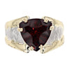 14K Gold & Crystalline Silver Trillion-Cut Garnet Split Taper Ring-Shelli Kahl-Renee Taylor Gallery