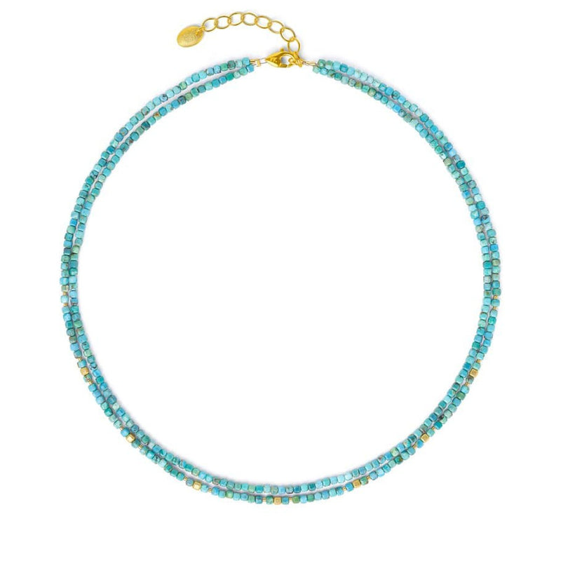 Cusoli Blue Turquoise Necklace - 8140000256-V46-Bernd Wolf-Renee Taylor Gallery