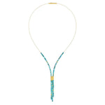 Yacuni Blue Turquoise Y-Necklace - 8561000256-Bernd Wolf-Renee Taylor Gallery