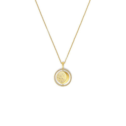 Sun Moon Zirconia Necklace - 8612002156-Bernd Wolf-Renee Taylor Gallery