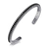 925 Sterling Silver Black Spinel Bujukan Bead Cuff Bracelet-Gabriel & Co.-Renee Taylor Gallery