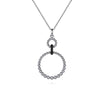 925 Sterling Silver Black Spinel Bujukan Link Drop Necklace-Gabriel & Co.-Renee Taylor Gallery