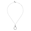 925 Sterling Silver Black Spinel Bujukan Link Drop Necklace-Gabriel & Co.-Renee Taylor Gallery