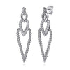 925 Sterling Silver Bujukan Beads and White Sapphire Stud Drop Earrings-Gabriel & Co.-Renee Taylor Gallery