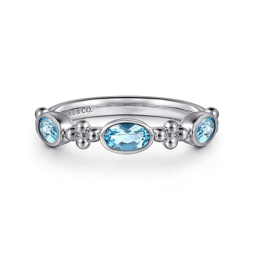 925 Sterling Silver Bujukan Blue Topaz Fashion Ladies Ring-Gabriel & Co.-Renee Taylor Gallery