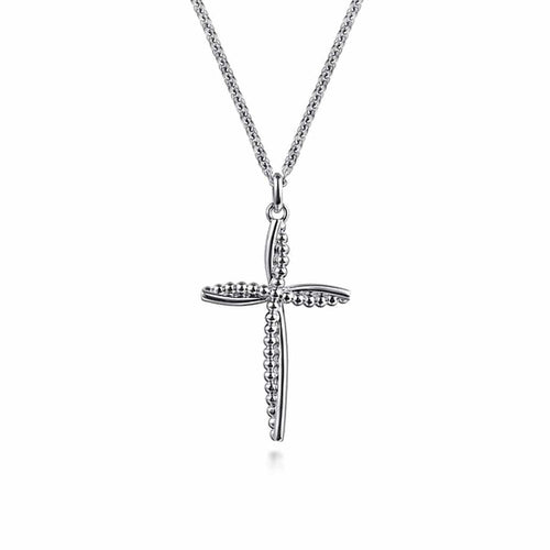 925 Sterling Silver Bujukan Cross Pendant Necklace-Gabriel & Co.-Renee Taylor Gallery