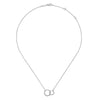 925 Sterling Silver Bujukan Double Circle Necklace - NK6388SVJJJ-Gabriel & Co.-Renee Taylor Gallery