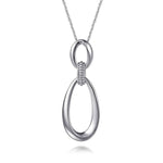 925 Sterling Silver Bujukan Drop Pendant Necklace-Gabriel & Co.-Renee Taylor Gallery