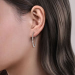 925 Sterling Silver Bujukan Graduated 30mm Classic Hoop Earrings-Gabriel & Co.-Renee Taylor Gallery