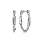 925 Sterling Silver Bujukan Intricate 30mm Hoop Earrings-Gabriel & Co.-Renee Taylor Gallery