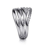 925 Sterling Silver Bujukan Lady's Twisted Ring-Gabriel & Co.-Renee Taylor Gallery