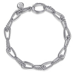 925 Sterling Silver Bujukan Link Chain Bracelet - TB4959-75SVJJJ-Gabriel & Co.-Renee Taylor Gallery