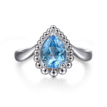 925 Sterling Silver Bujukan Swiss Blue Topaz Chevron Ring - LR52278SVJBT-Gabriel & Co.-Renee Taylor Gallery