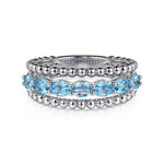 925 Sterling Silver Bujukan Swiss Blue Topaz Easy Stackable Ring-Gabriel & Co.-Renee Taylor Gallery