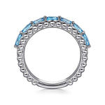 925 Sterling Silver Bujukan Swiss Blue Topaz Easy Stackable Ring-Gabriel & Co.-Renee Taylor Gallery