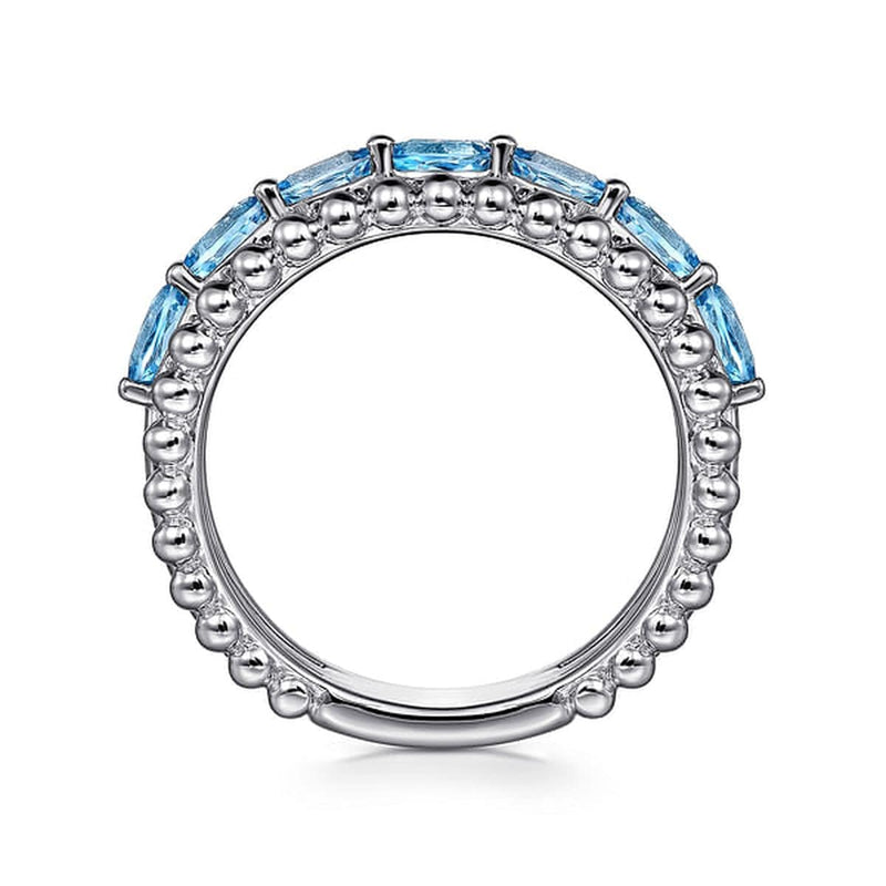 925 Sterling Silver Bujukan Swiss Blue Topaz Easy Stackable Ring-Gabriel & Co.-Renee Taylor Gallery