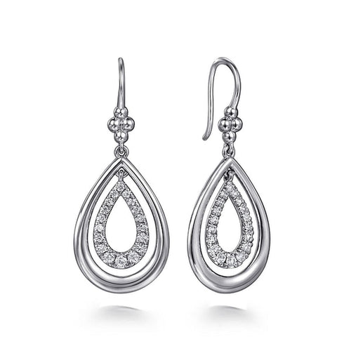 925 Sterling Silver Bujukan Teardrop Fish Wire Earrings-Gabriel & Co.-Renee Taylor Gallery