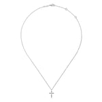 925 Sterling Silver Diamond Cross Pendant Necklace - NK6408SV5JJ-Gabriel & Co.-Renee Taylor Gallery