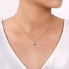 925 Sterling Silver Diamond Cross Pendant Necklace - NK6408SV5JJ-Gabriel & Co.-Renee Taylor Gallery