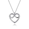 925 Sterling Silver Infinity Heart Pendant Necklace-Gabriel & Co.-Renee Taylor Gallery